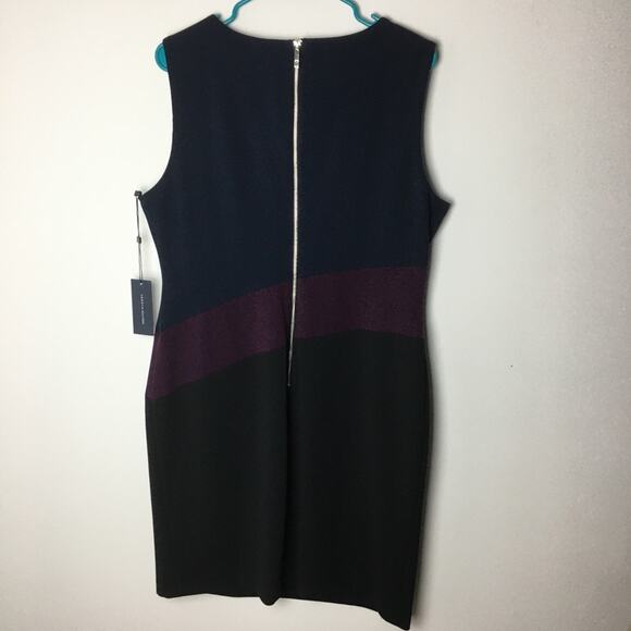 Tommy Hilfiger Colorblock Scuba Crepe Sheath Dress - Picture 2 of 8